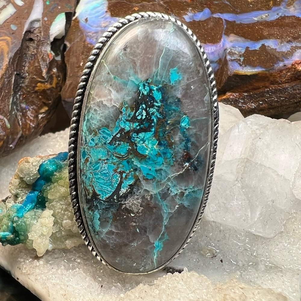 Quantum quattro chrysocolla size 6 ring